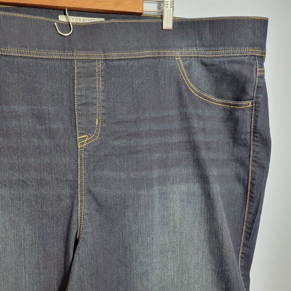 Torrid Lean Jean 4R Size 26 Dark Wash Denim Blue Faded Pull On Skinny Jeans - Picture 8 of 13